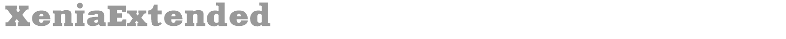 XeniaCondensedC font preview